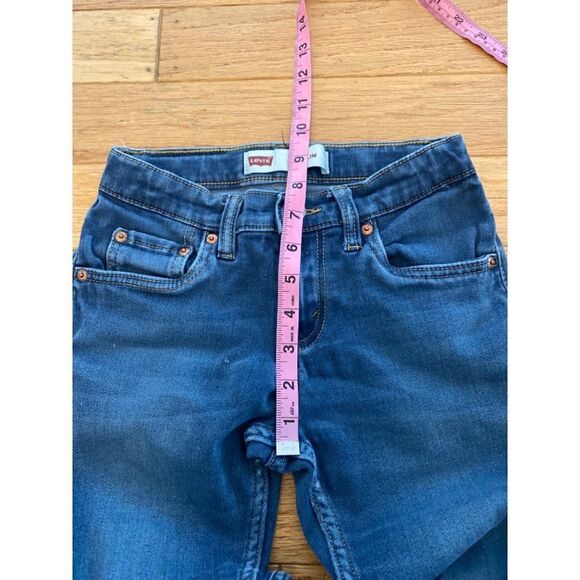Levi's 511 women's low rise straight leg distress ripped knees jeans 10R W25 L26 - Picture 7 of 9